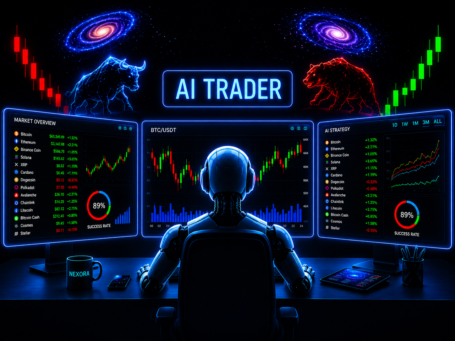 NEXORA AI trading scene